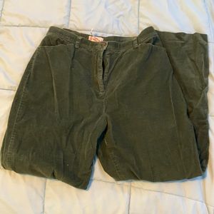 Green corduroy pants from Northern Reflections